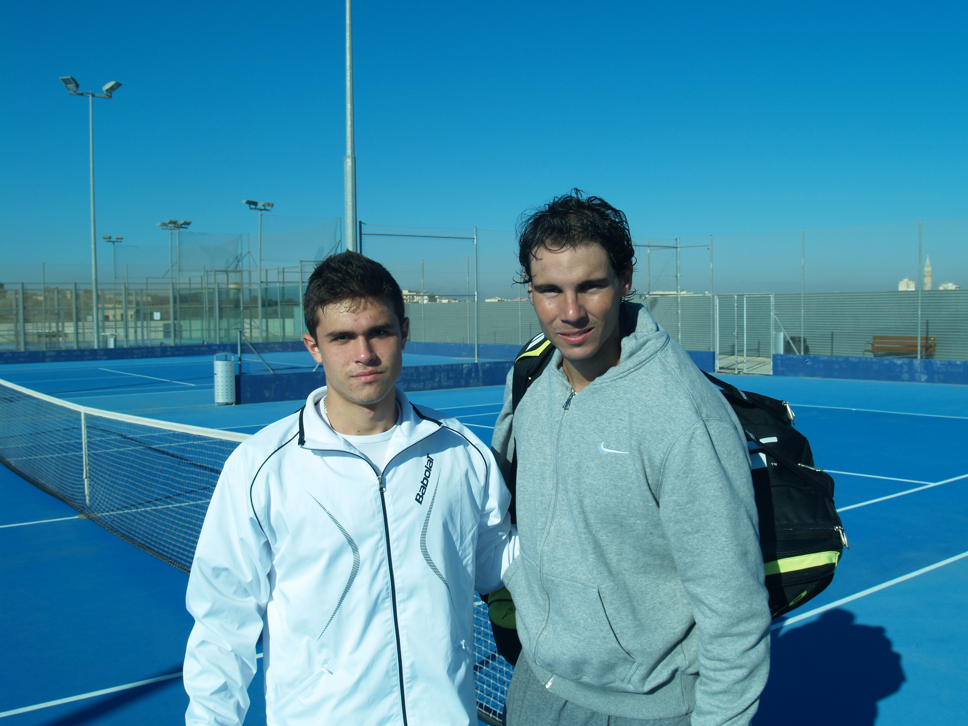 Jaime Fermosell with Rafa Nadal at Rafa Nadal Academy, Manacor