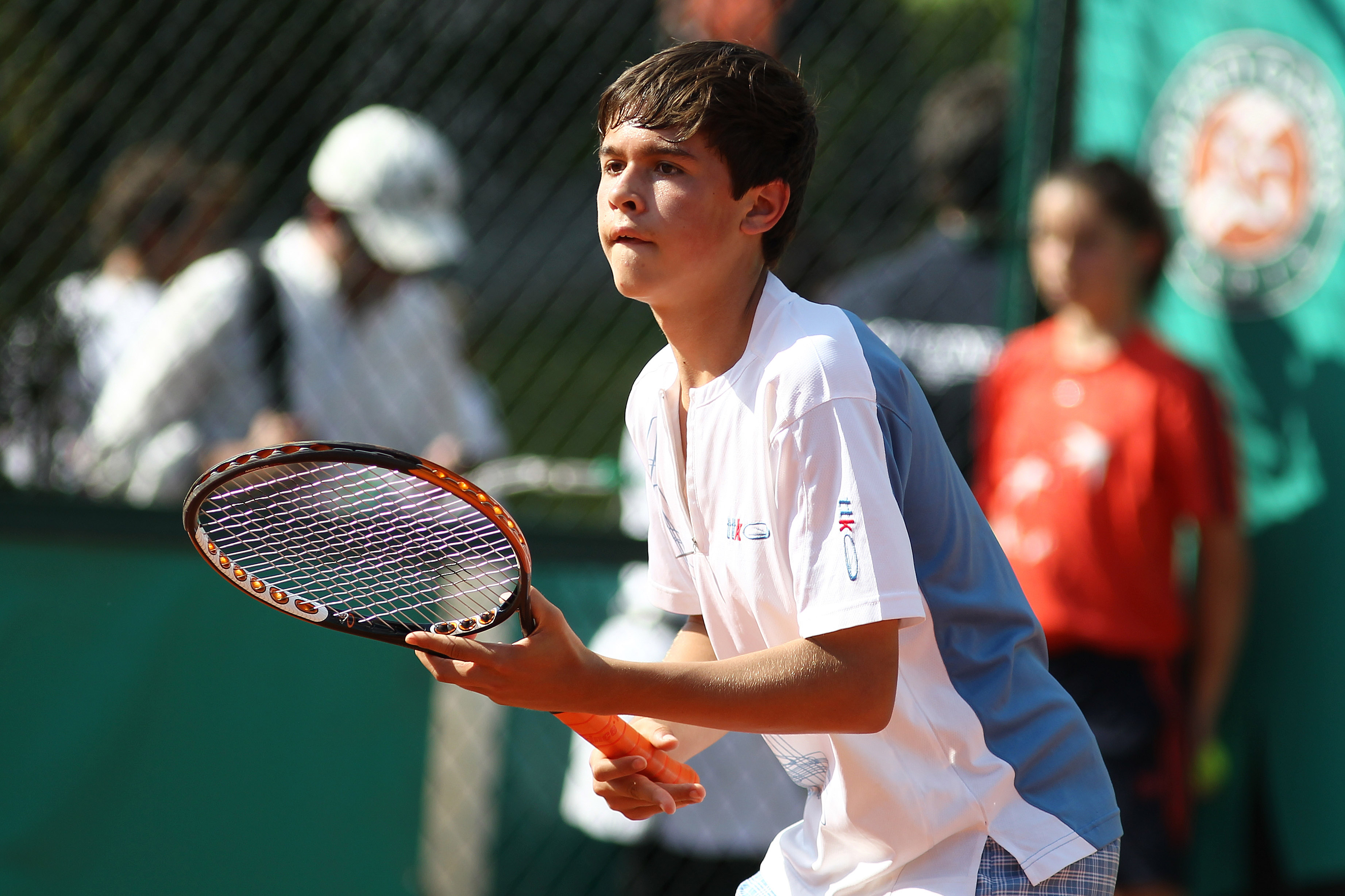 Jaime in ready position at Roland Garros 2010